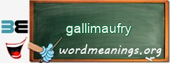 WordMeaning blackboard for gallimaufry